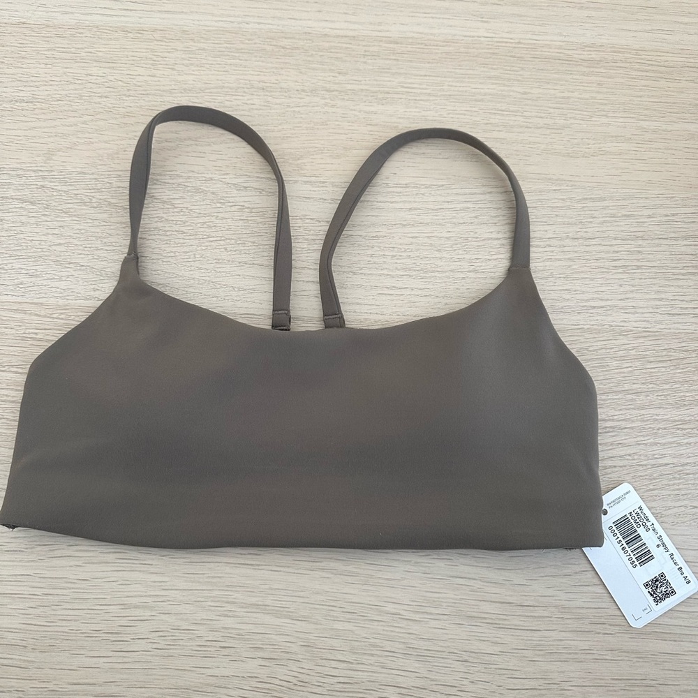 NWT Lululemon Wunder Train Strappy Bra A/B size 6 color nomad